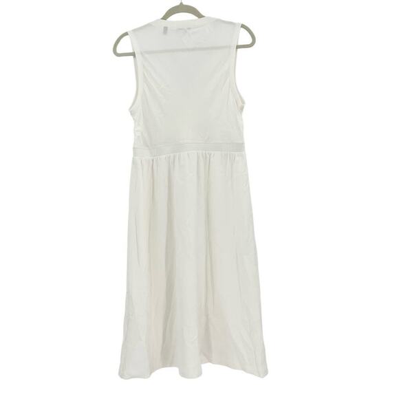 ATM Anthony Thomas Melillo A-Line Dress White Silk V Neck Sleeveless Small NEW - Picture 8 of 15